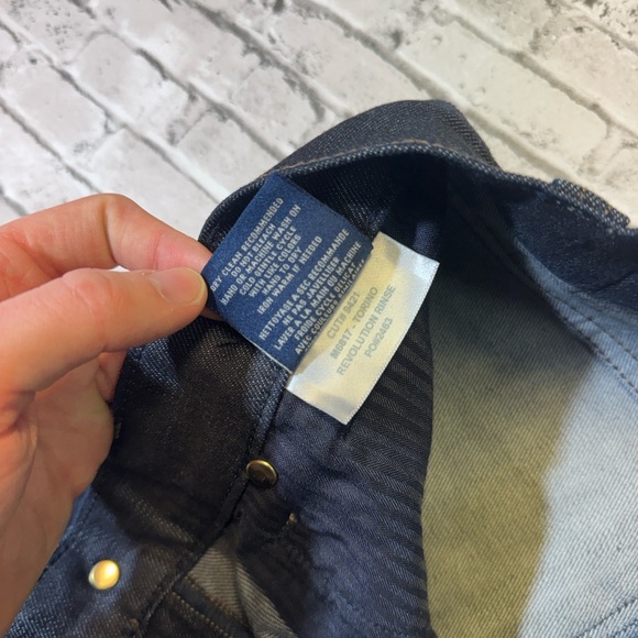 Fidelity mens 30x30 Torino slim fit Revolutionary rinse dark denim blue jeans - Picture 8 of 10